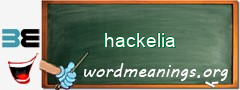 WordMeaning blackboard for hackelia